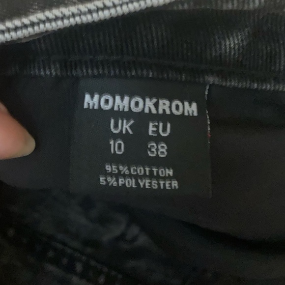 Momokrom Dolls Kill WASHED GREY LOW RISE BAGGY WIDE LEG JEANS - Picture 6 of 13